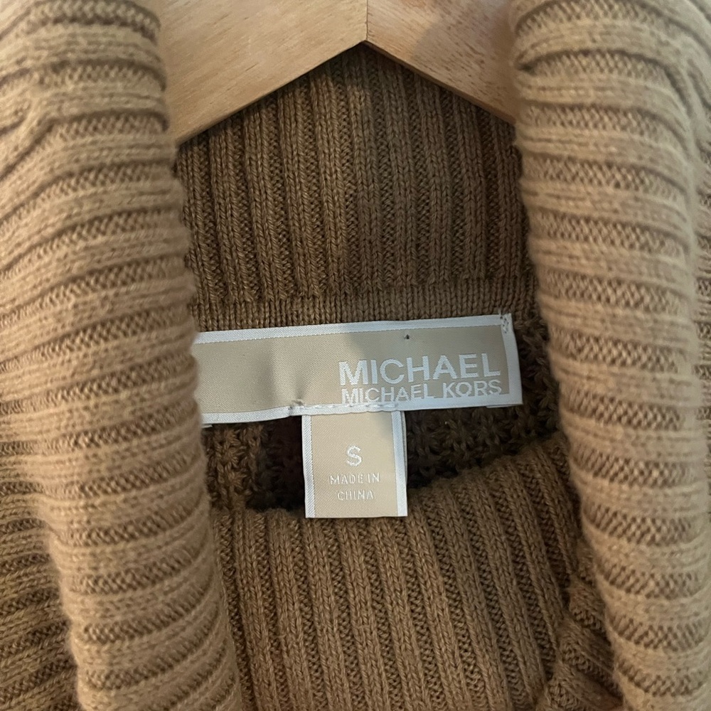 Michael Kors Brown Waffle Knit Sweater